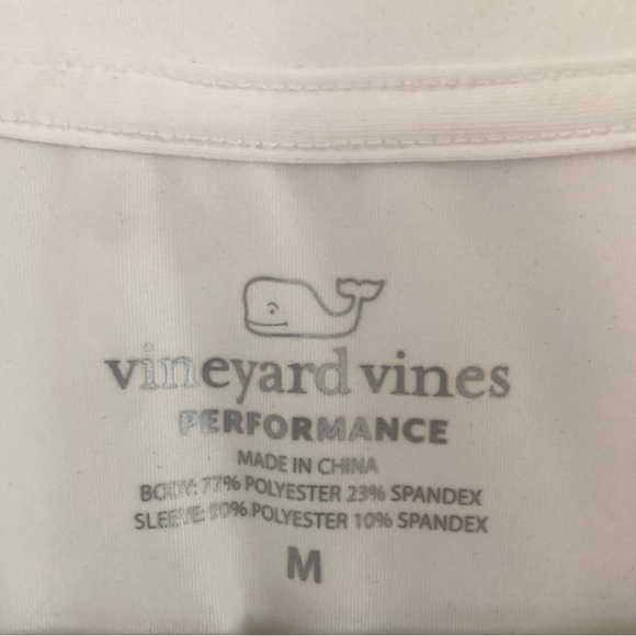 Vineyard Vines White Quarter-Zip Athletic Pullover | Medium - Picture 5 of 5
